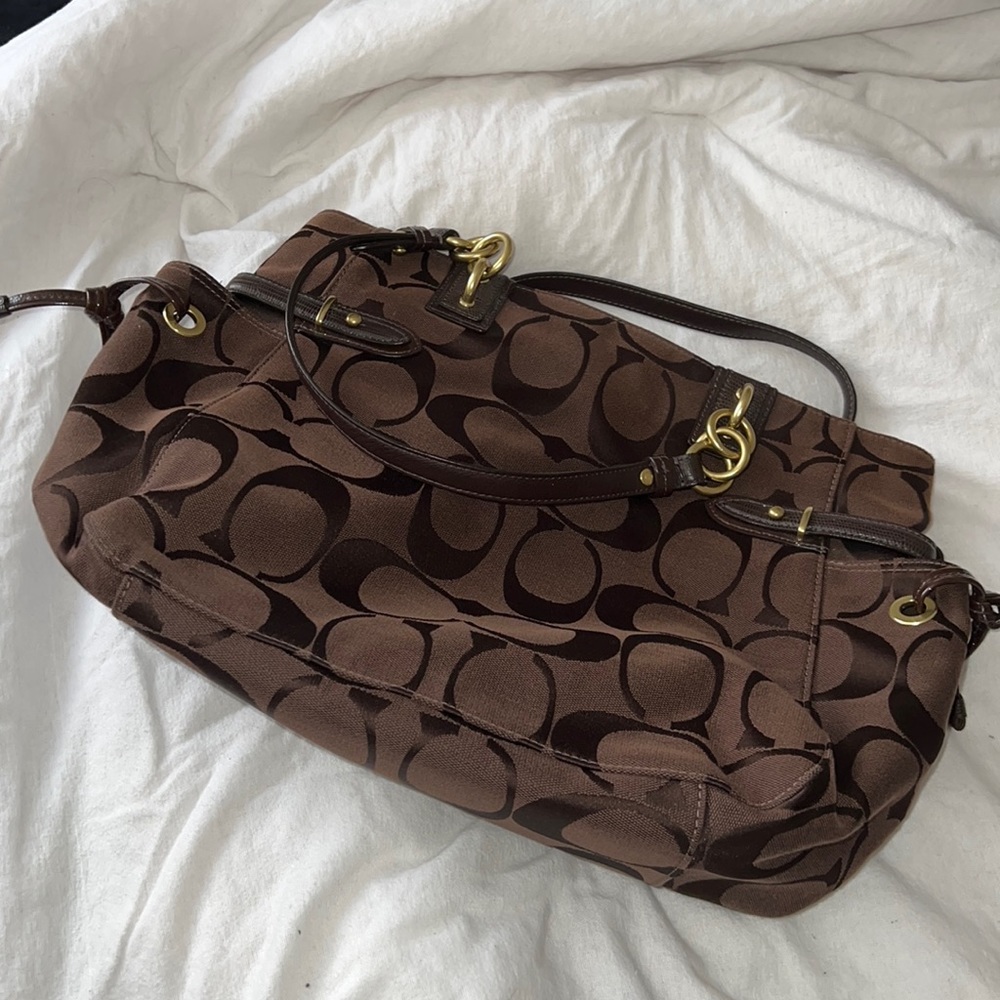 Brown coach purse